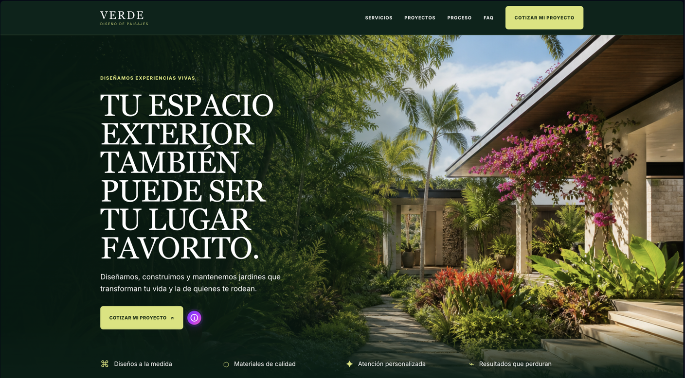 NODO Lab Captura real del hero de VERDE