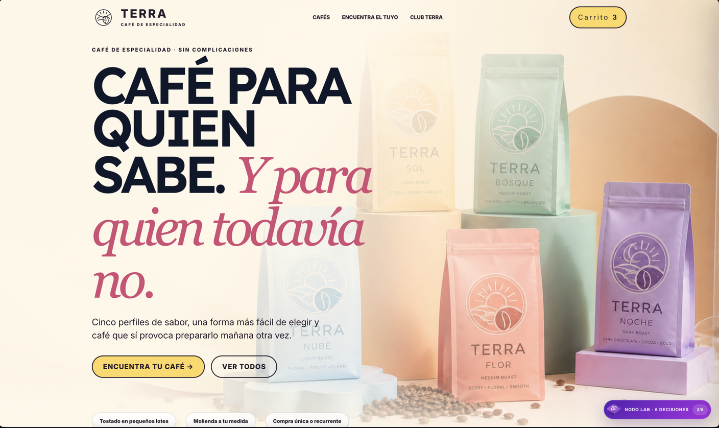 NODO Lab Captura real del hero de TERRA