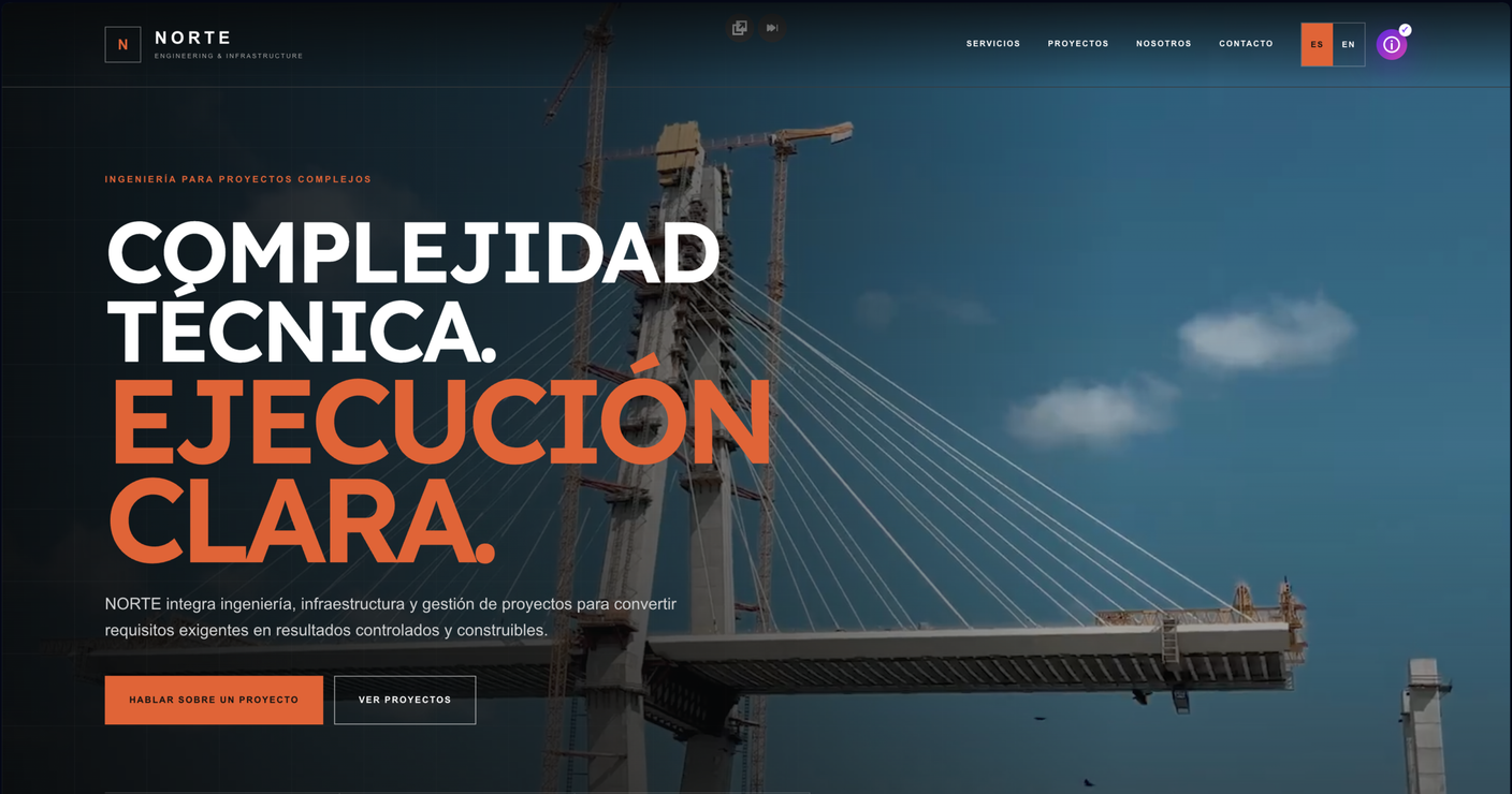 NODO Lab Captura real del hero de NORTE