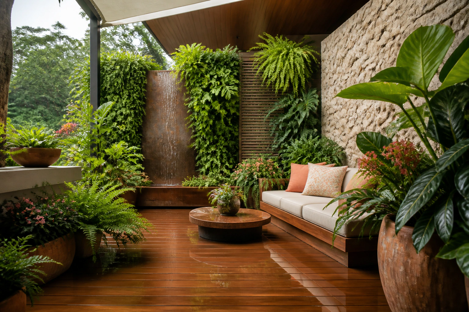 Terraza tropical renovada en Clayton